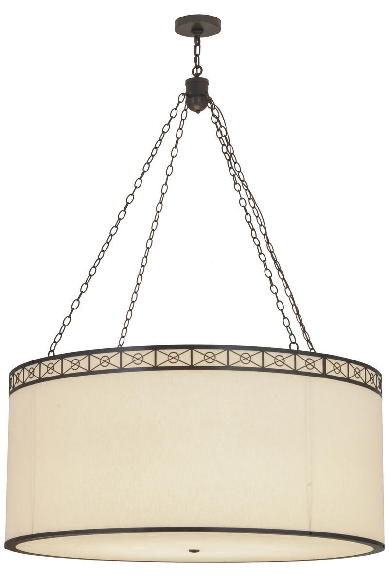48&#34;W Cilindro Circle X Textrene Pendant