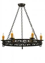 2nd Avenue Designs Blue 131389 - 36" Wide Sagebrush 6 Light Chandelier