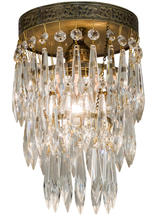 2nd Avenue Designs Blue 151126 - 6"W Finnimore Crystal Flushmount