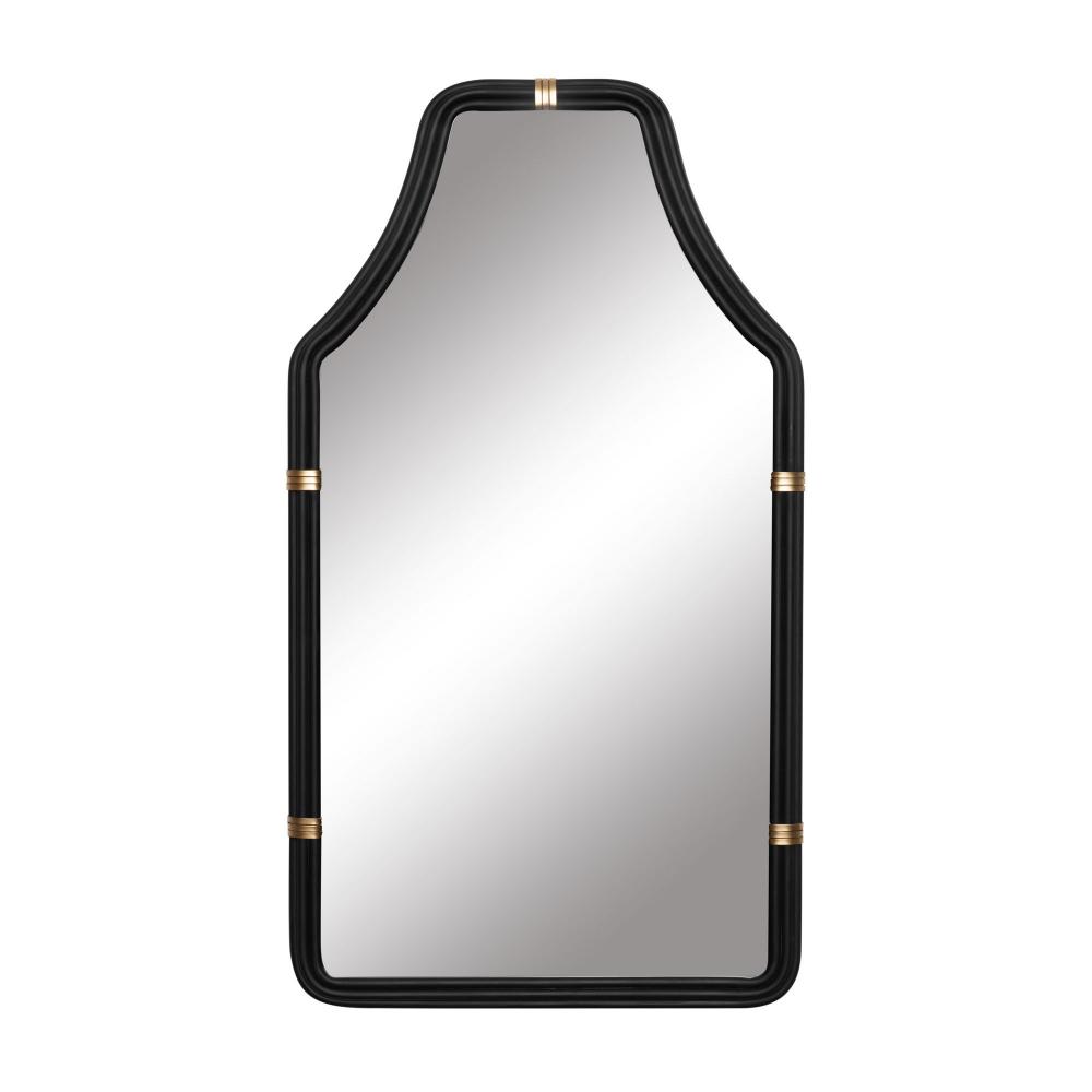 Federal Case 22x40 Wall Mirror - Matte Black/French Gold