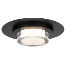 Alteck, LLC AFM0012-3CCT-W-BK - Plate Round LED Flush Mount D12