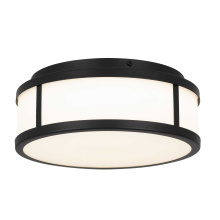 Alteck, LLC AFM0022-3CCT-W-BK - Panel Round LED Flush Mount D10