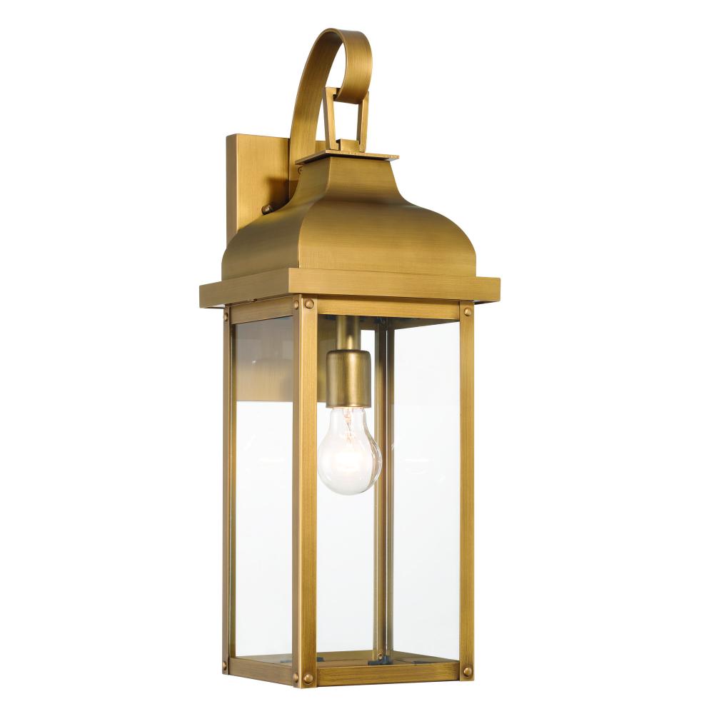 Madrid 1 Light Outdoor Wall Sconce 23.4&#34;, Weathered Brass