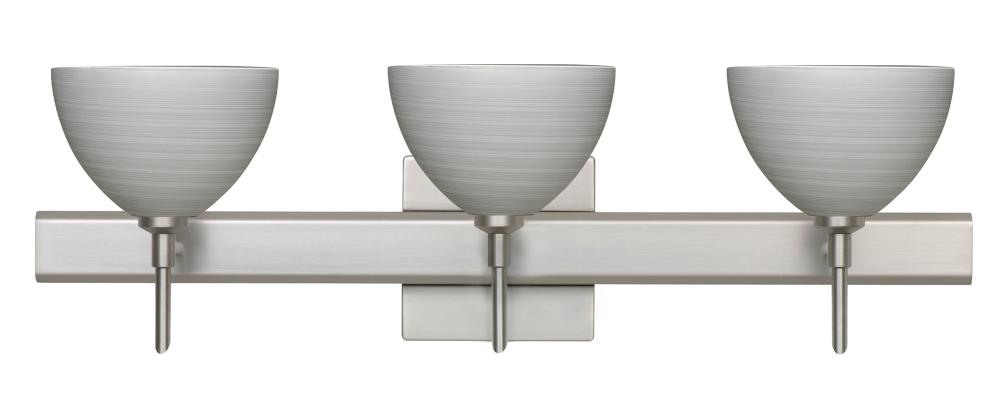 Besa Wall With SQ Canopy Brella Satin Nickel Titan 3x40W G9