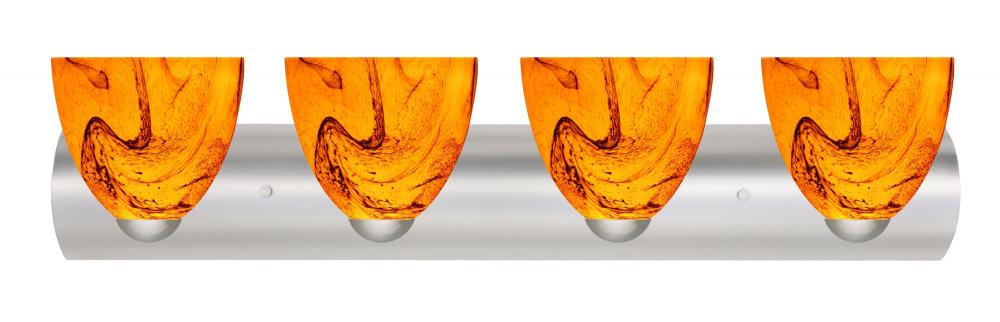Besa Wall Sasha Satin Nickel Habanero 4x75W Medium Base