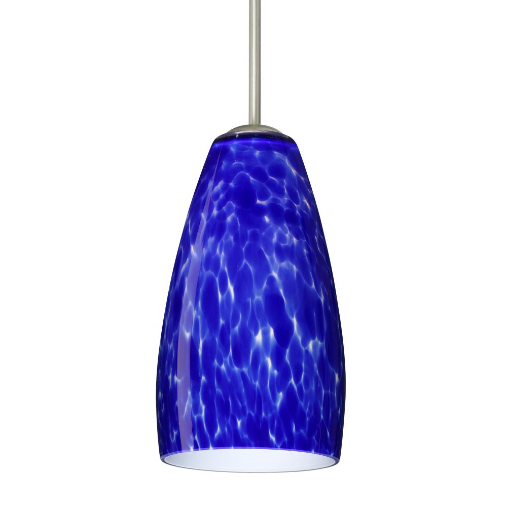 Besa Chrissy Pendant For Multiport Canopy Satin Nickel Blue Cloud 1x50W MAX E12 Base
