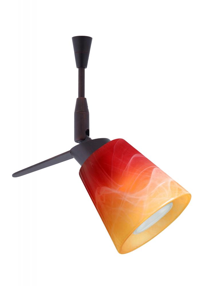 Besa Spotlight With 6&#34; Stem Canto 3 Bronze Solare 1x35W Halogen Mr11