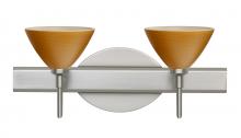 Besa Lighting 2SW-1743OK-LED-SN - Besa Wall Domi Satin Nickel Oak 2x5W LED