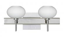 Besa Lighting 2SW-561207-LED-CR-SQ - Besa Wall With SQ Canopy Lasso Chrome Opal Matte 2x5W LED