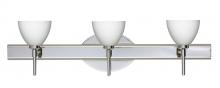 Besa Lighting 3SW-185807-LED-CR - Besa Divi Wall 3SW Opal Matte Chrome 3x5W LED