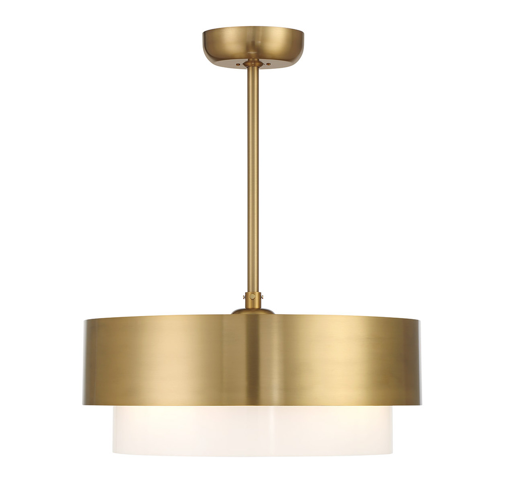 Diana 4-Light Fan D&#39;Lier in Warm Brass