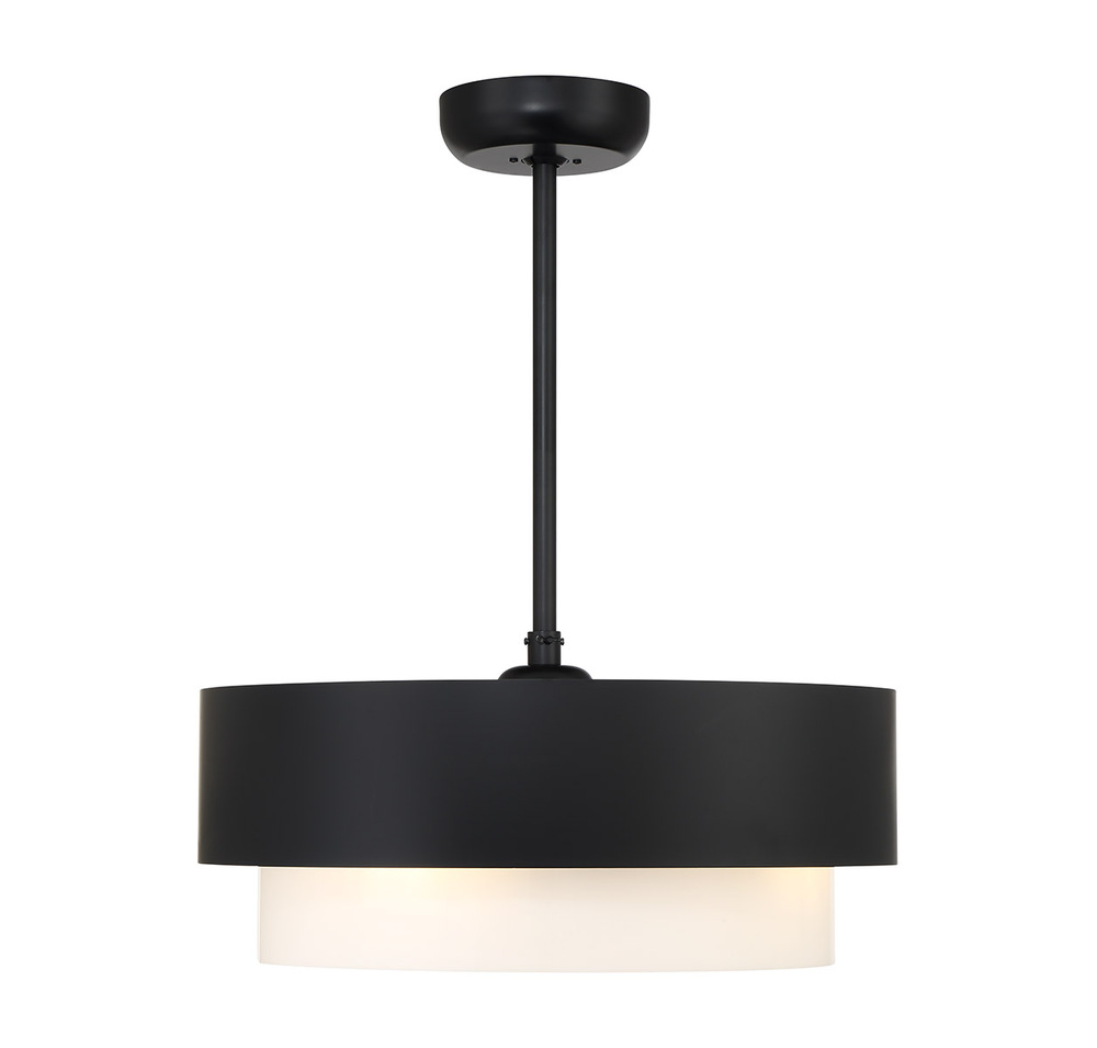 Diana 4-Light Fan D&#39;Lier in Matte Black