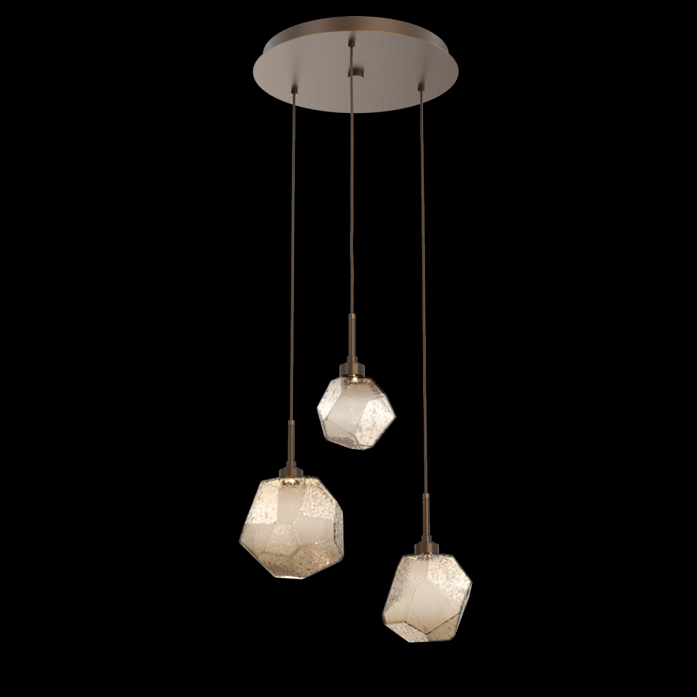 Gem Round 3pc Multi-Pendant