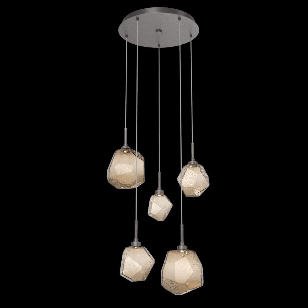 Gem Round 5pc Multi-Pendant