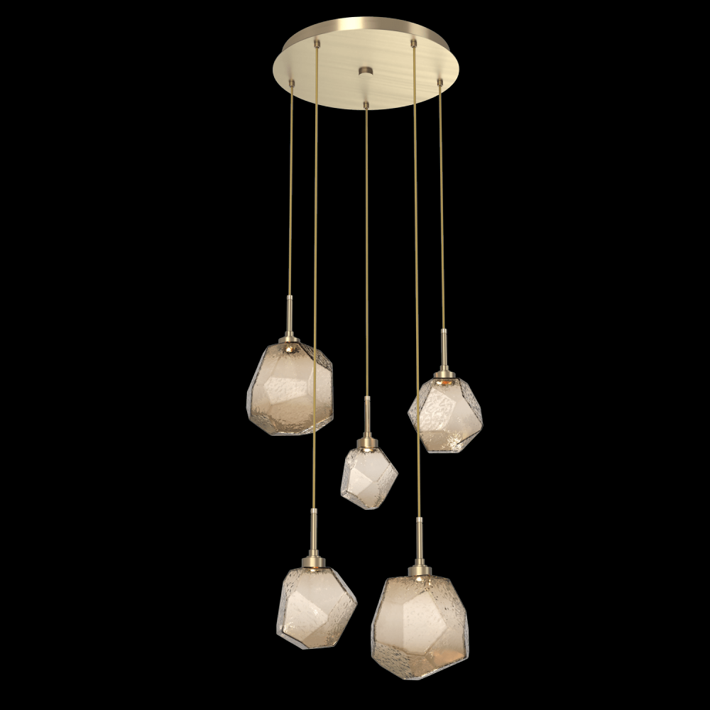 Gem Round 5pc Multi-Pendant