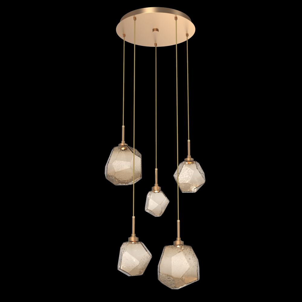 Gem Round 5pc Multi-Pendant