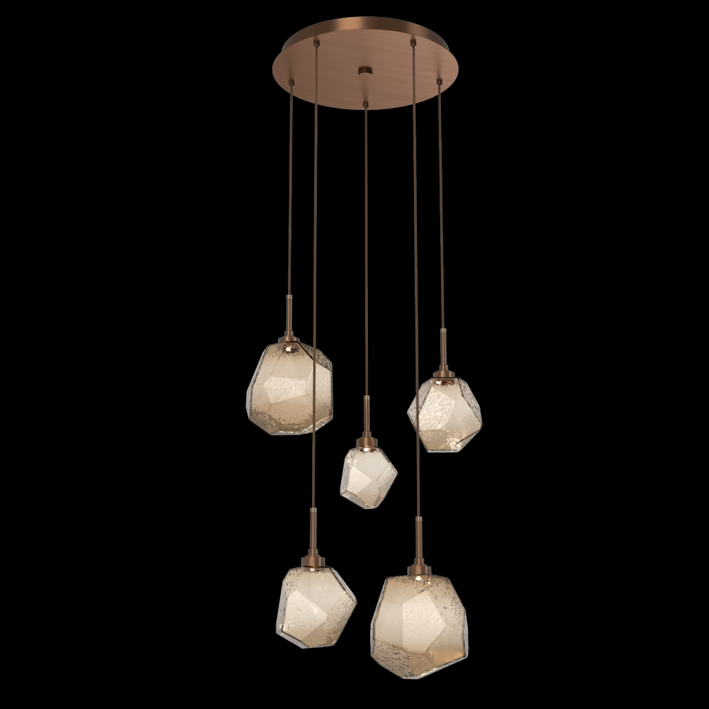 Gem Round 5pc Multi-Pendant