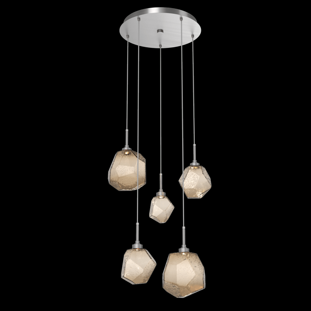 Gem Round 5pc Multi-Pendant