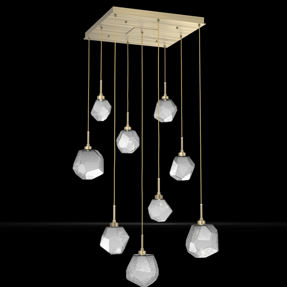 Gem Square 9pc Multi-Pendant