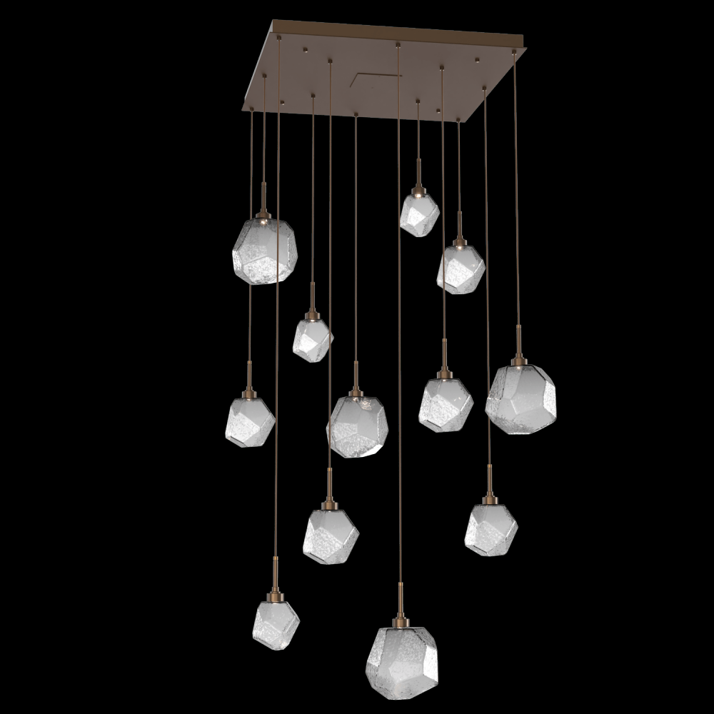 Gem Square 12pc Multi-Pendant