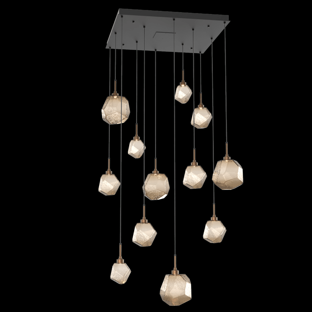 Gem Square 12pc Multi-Pendant