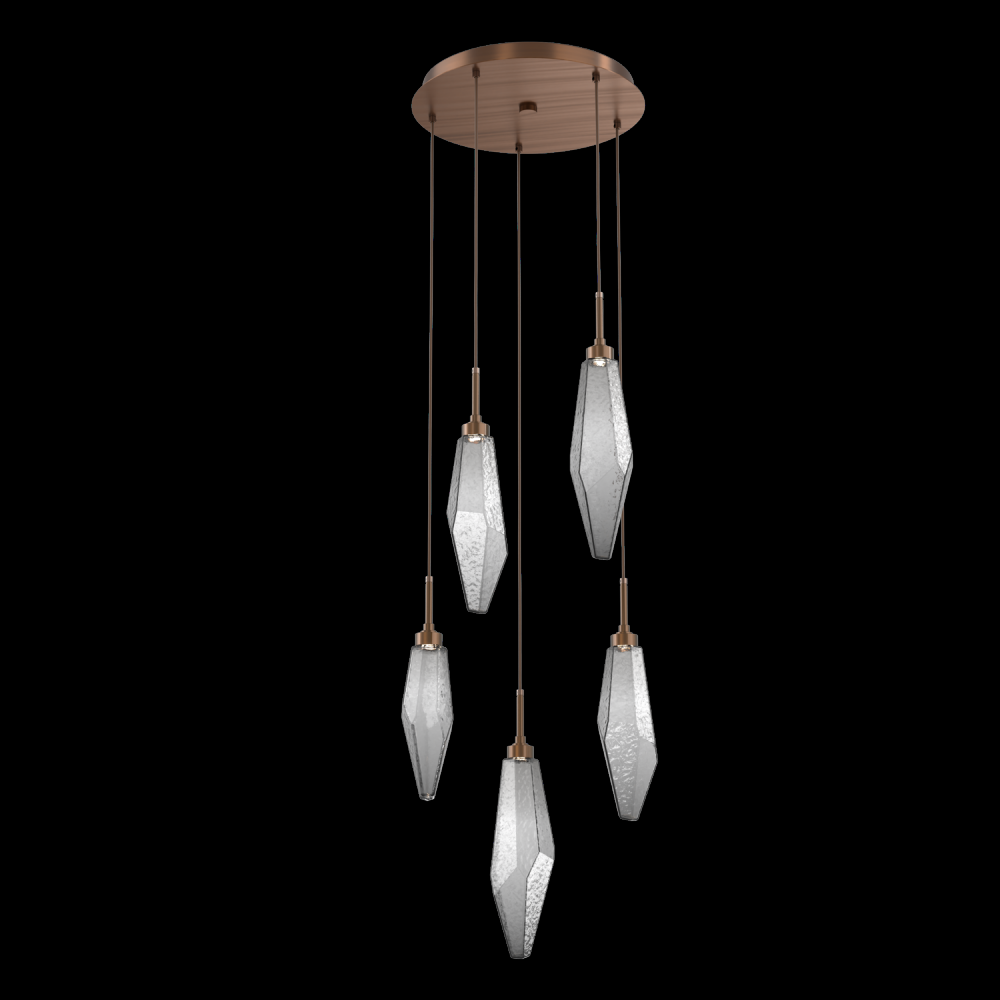 Rock Crystal Round 5pc Multi-Pendant