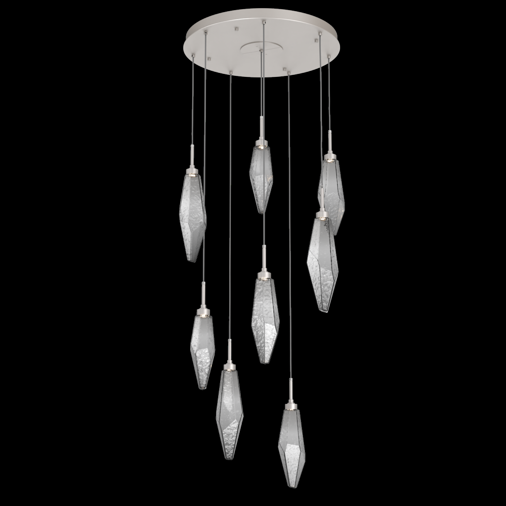 Rock Crystal Round 8pc Multi-Pendant