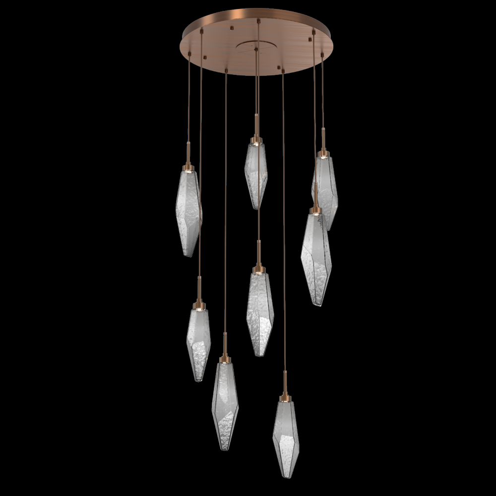 Rock Crystal Round 8pc Multi-Pendant