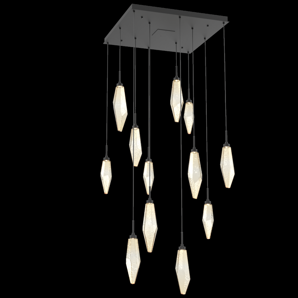 Rock Crystal Square 12pc Multi-Pendant