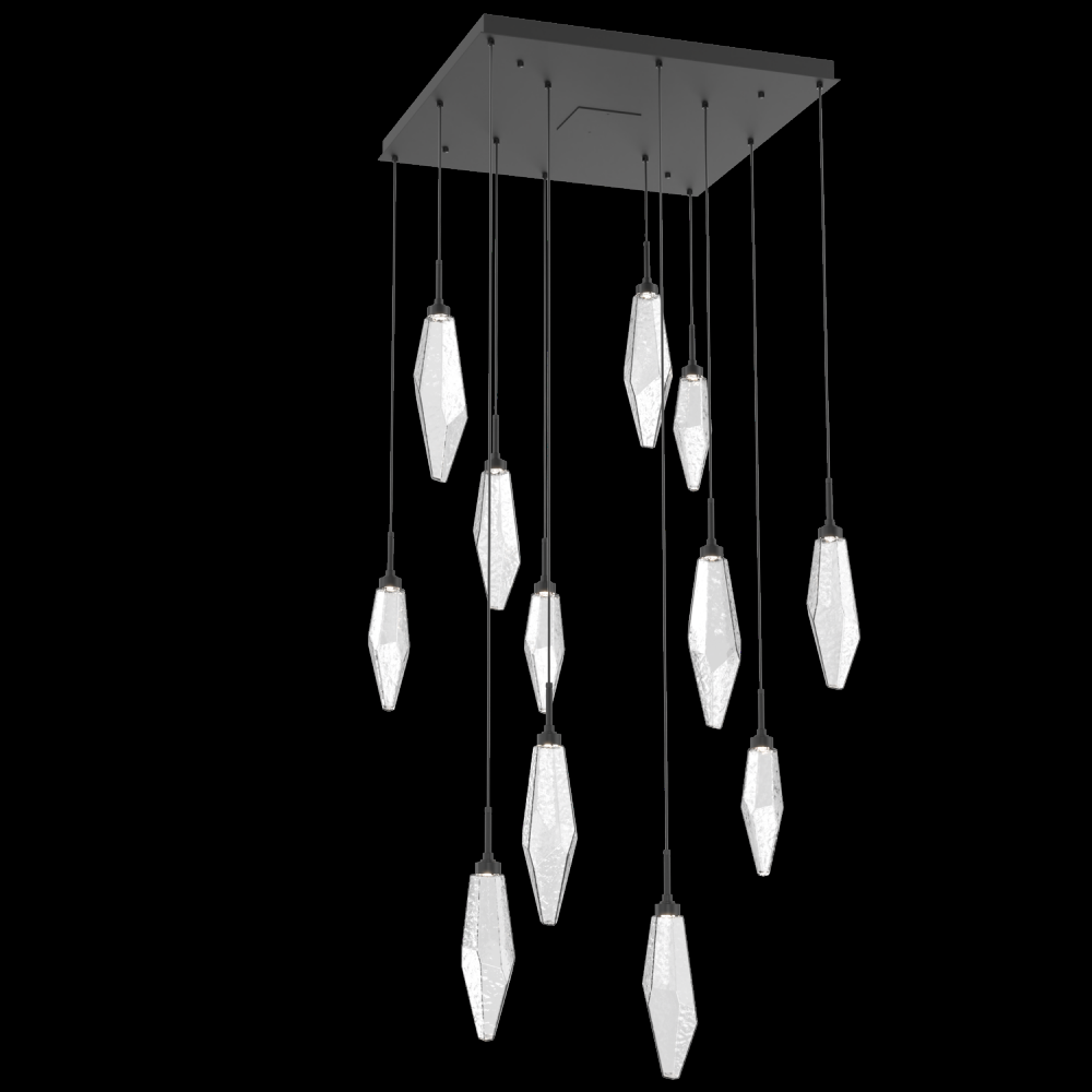 Rock Crystal Square 12pc Multi-Pendant