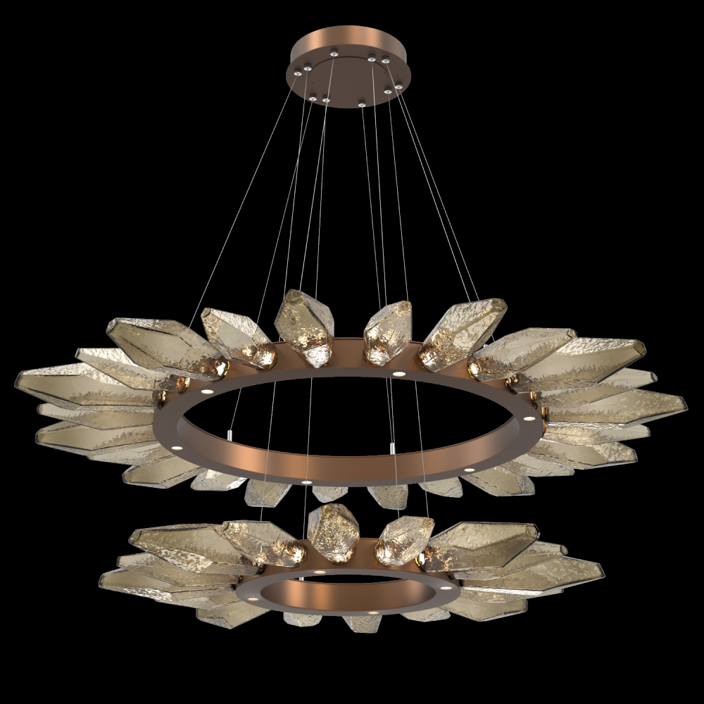 Rock Crystal Two-Tier Radial Ring