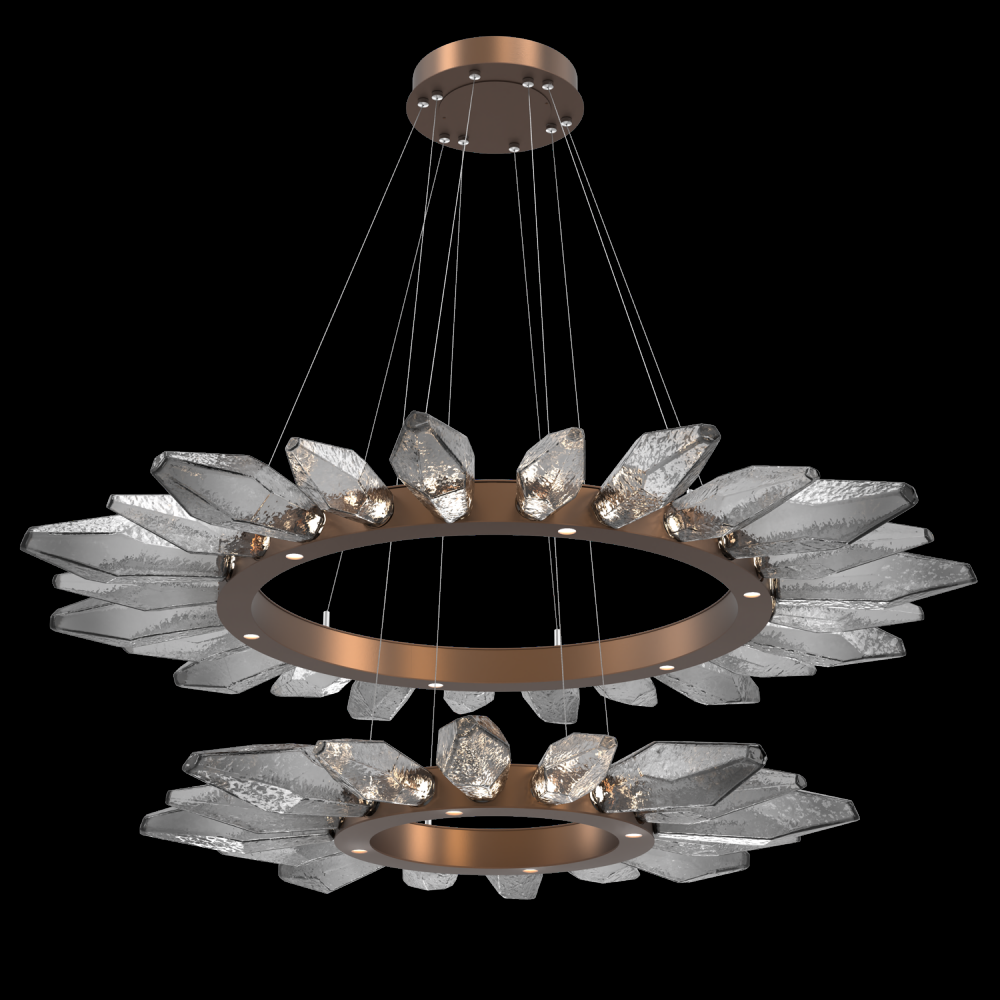 Rock Crystal Two-Tier Radial Ring
