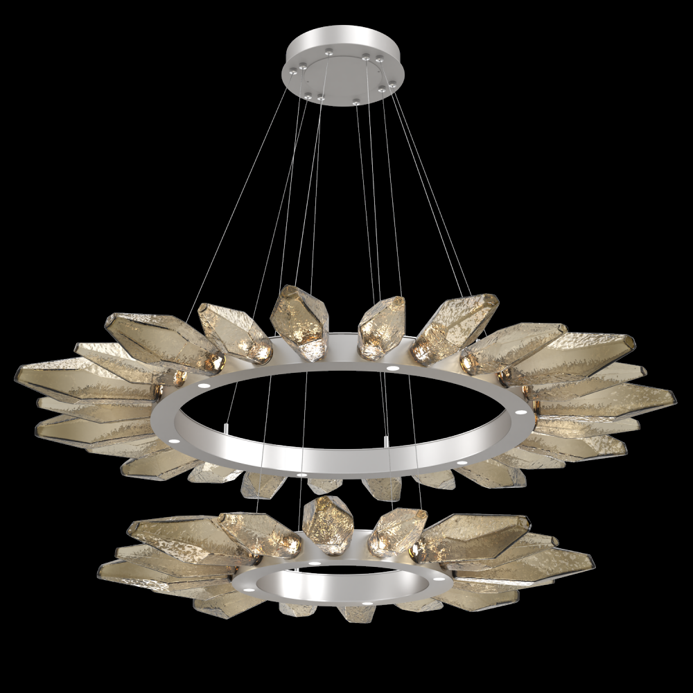 Rock Crystal Two-Tier Radial Ring