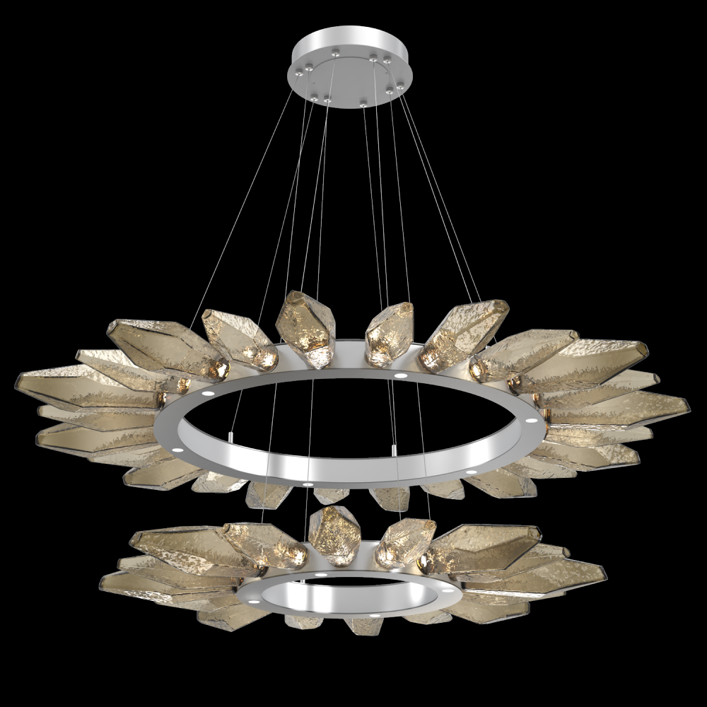 Rock Crystal Two-Tier Radial Ring