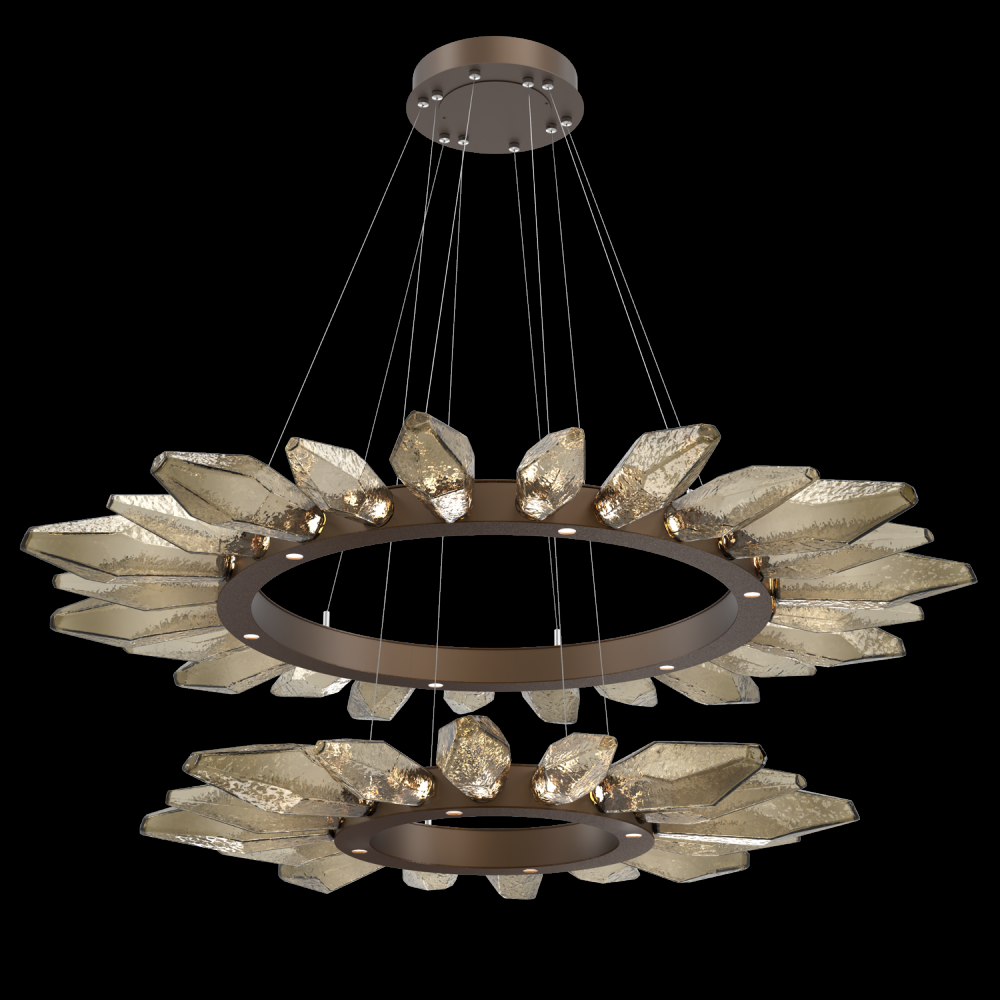 Rock Crystal Two-Tier Radial Ring