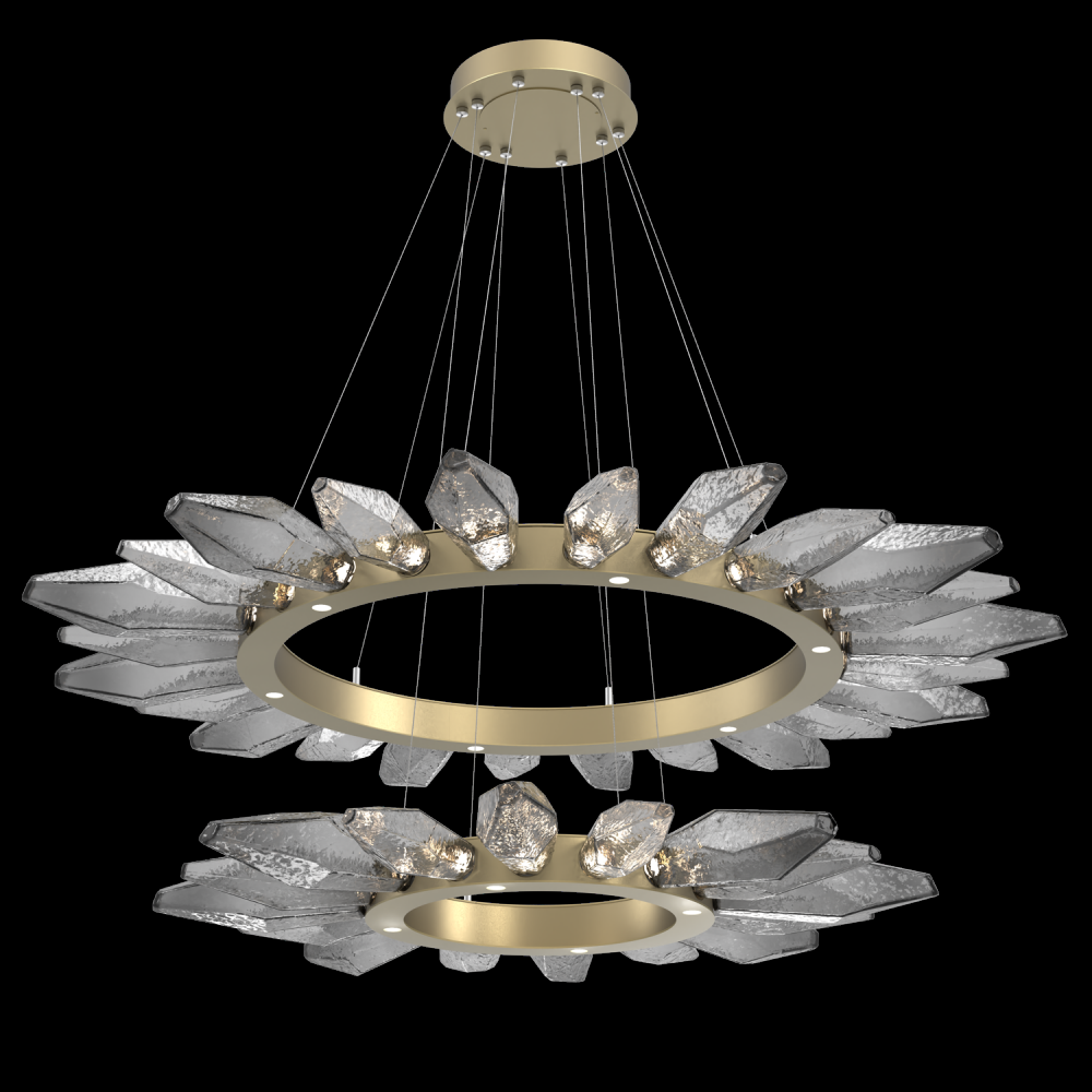 Rock Crystal Two-Tier Radial Ring