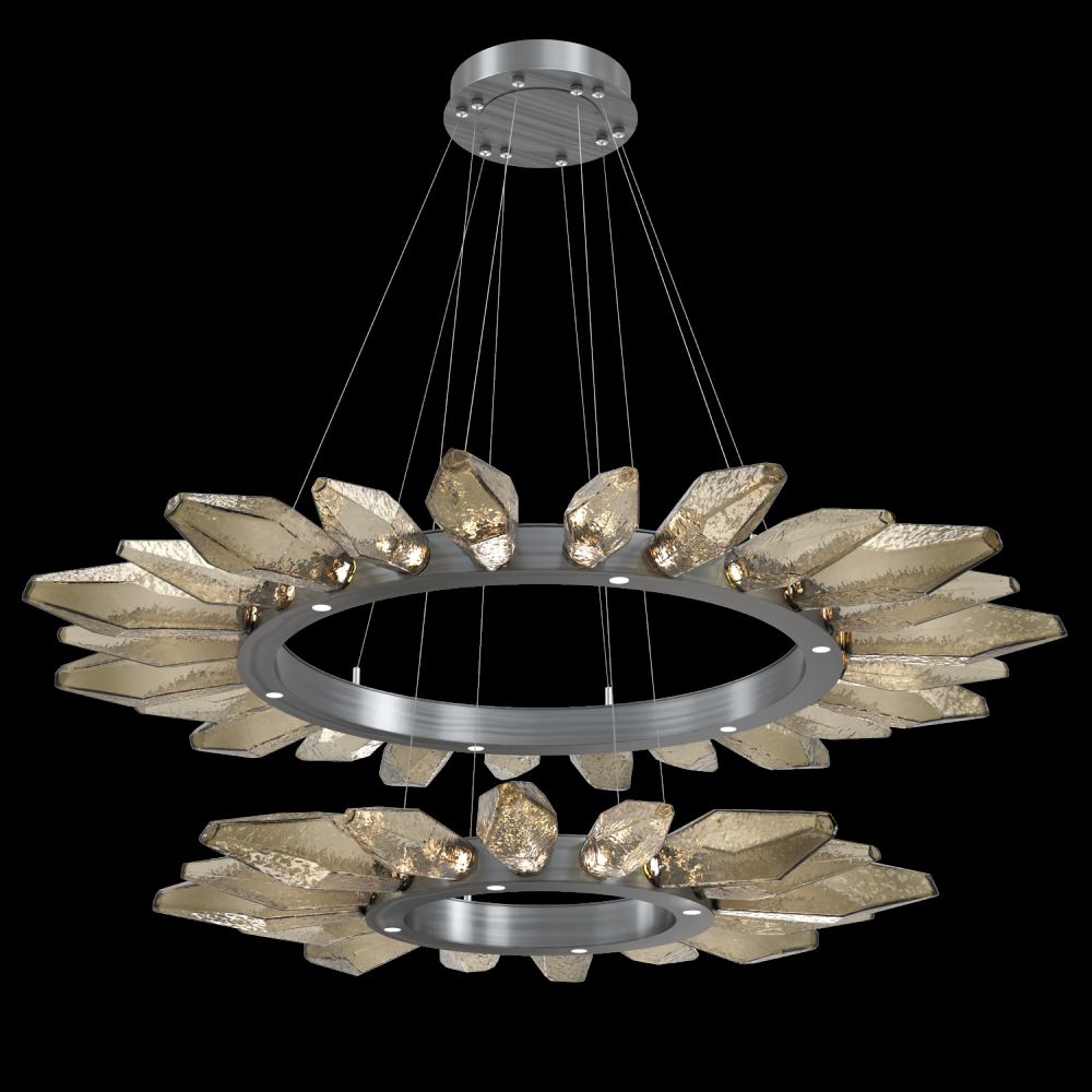 Rock Crystal Two-Tier Radial Ring