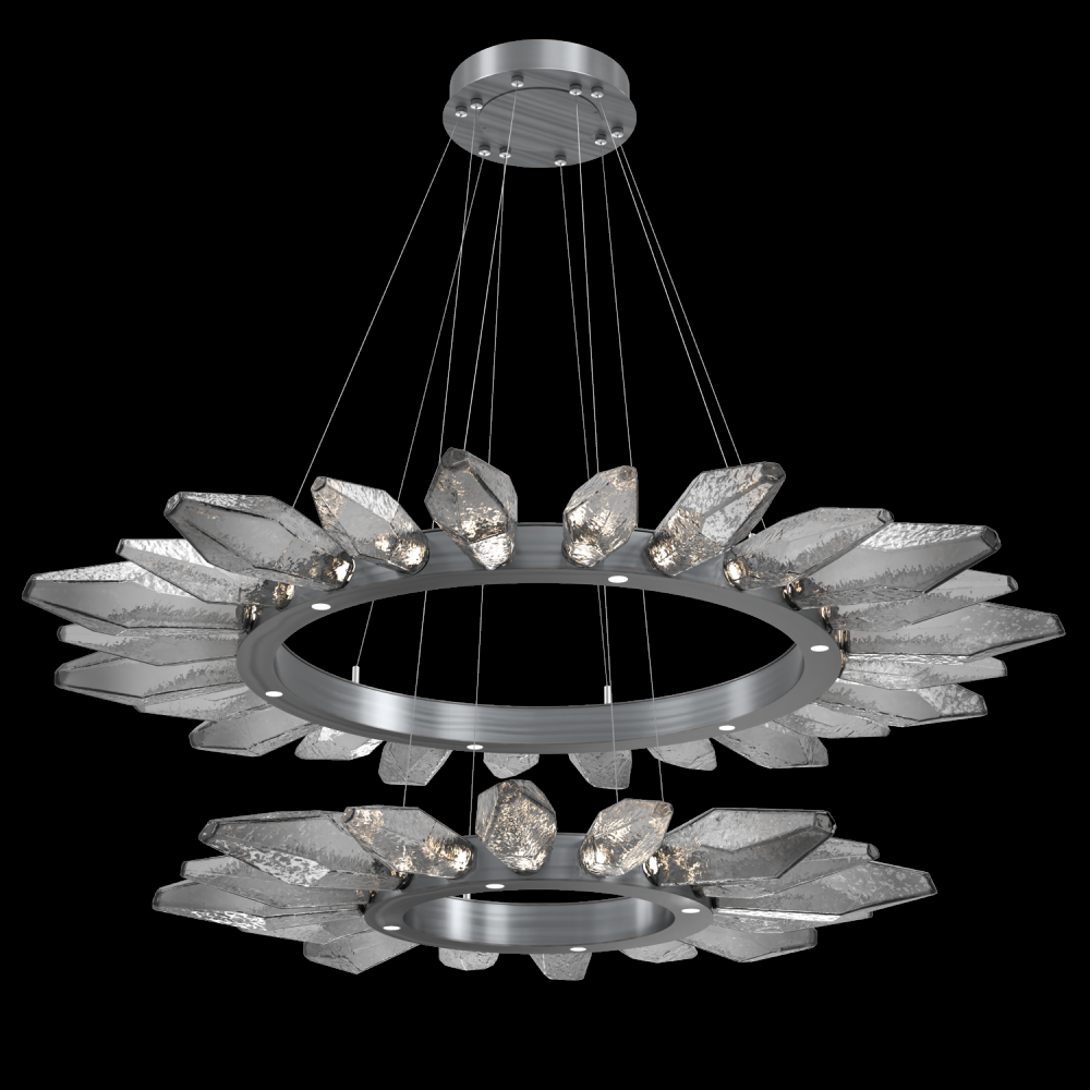Rock Crystal Two-Tier Radial Ring