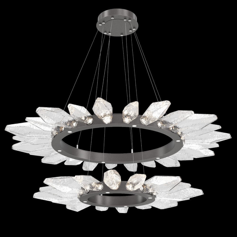 Rock Crystal Two-Tier Radial Ring