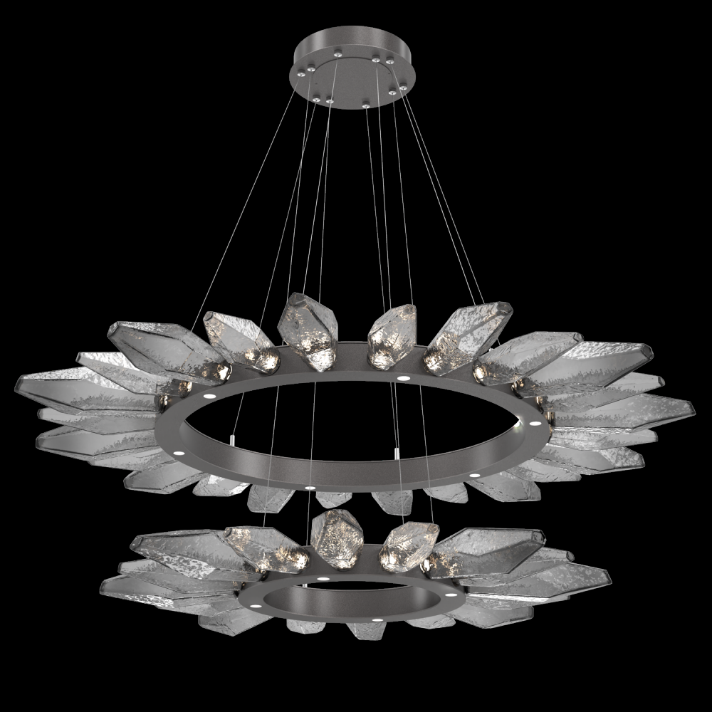 Rock Crystal Two-Tier Radial Ring