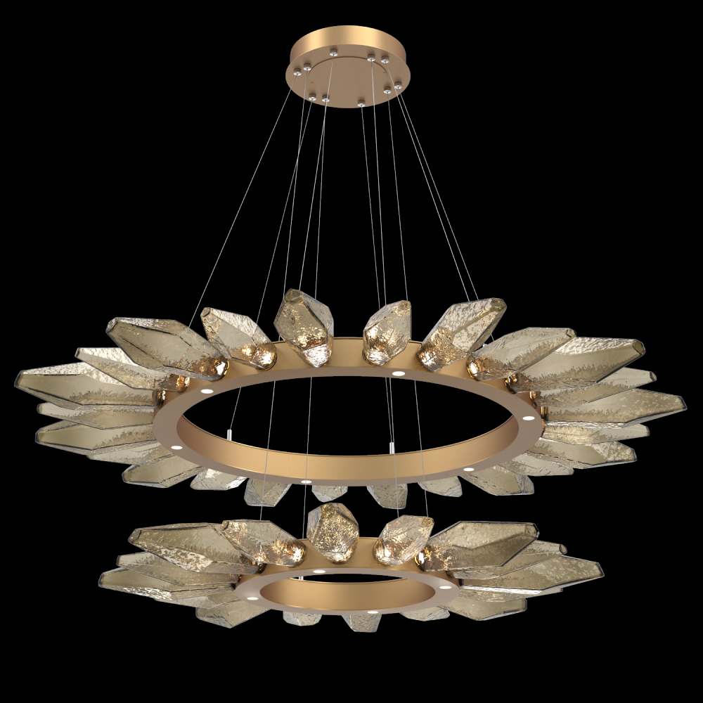 Rock Crystal Two-Tier Radial Ring