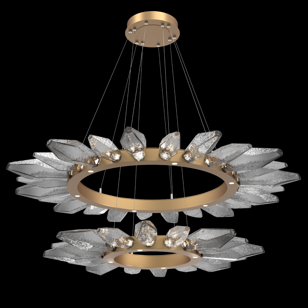 Rock Crystal Two-Tier Radial Ring