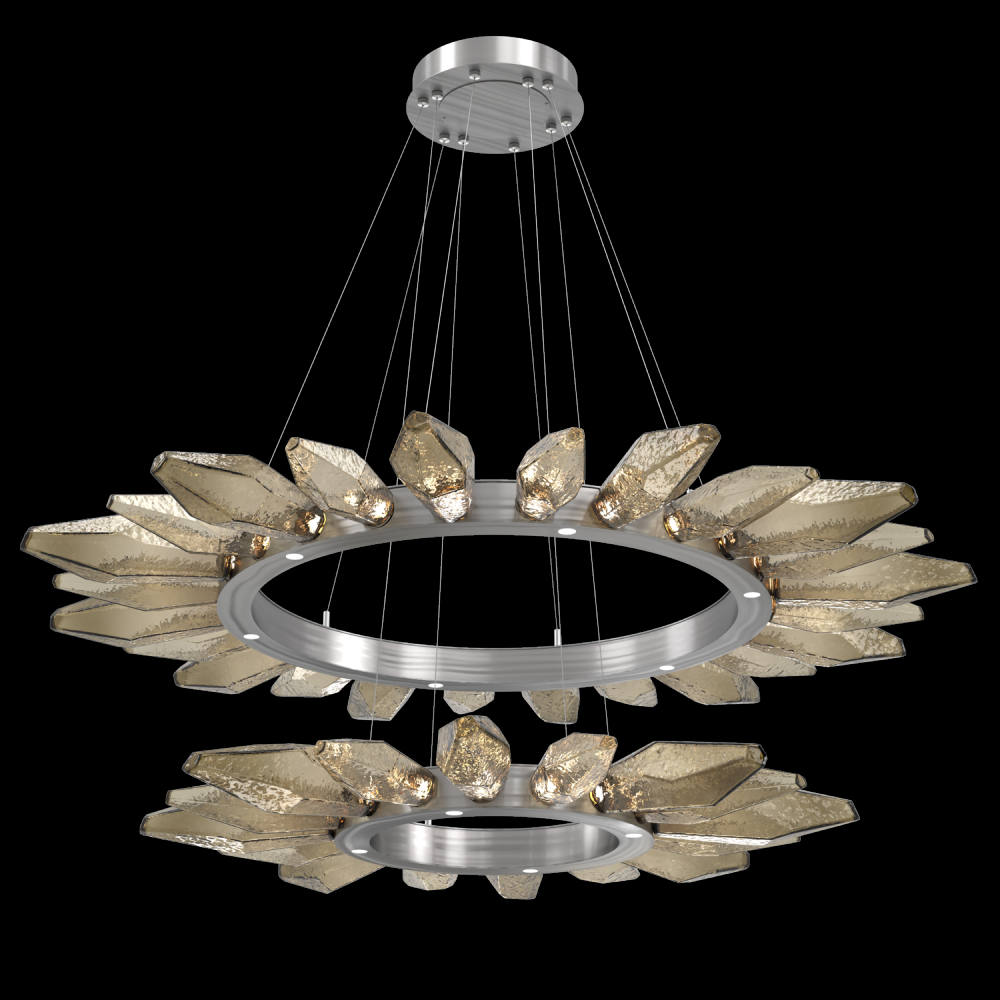 Rock Crystal Two-Tier Radial Ring