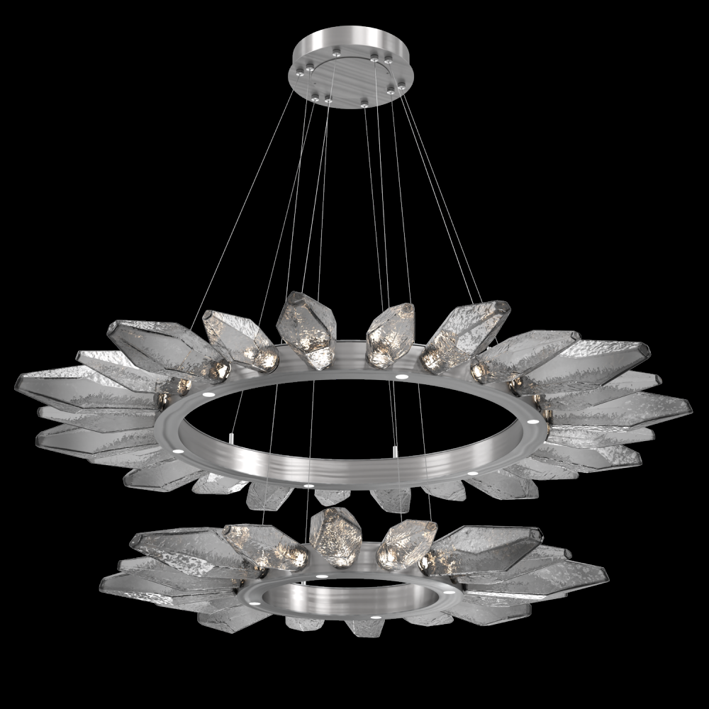 Rock Crystal Two-Tier Radial Ring