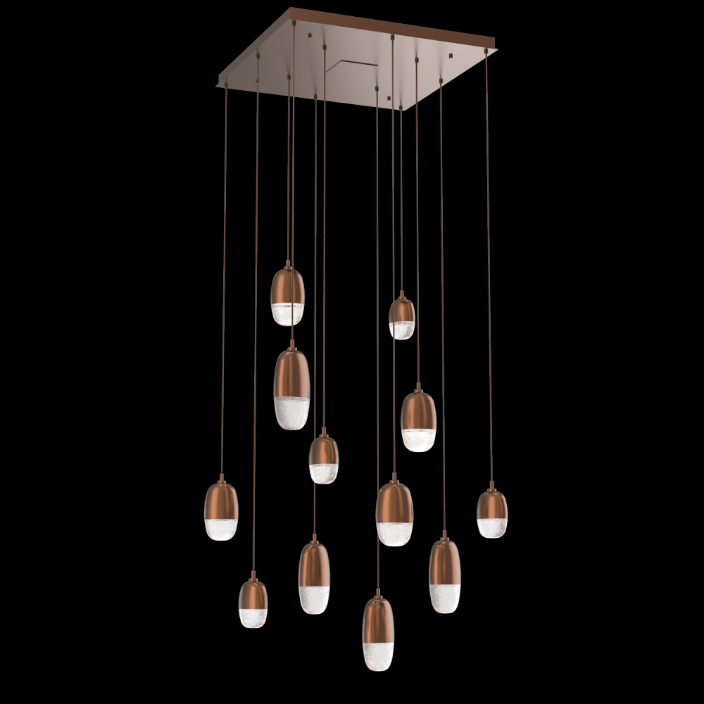 Pebble Square 12pc Multi-Pendant