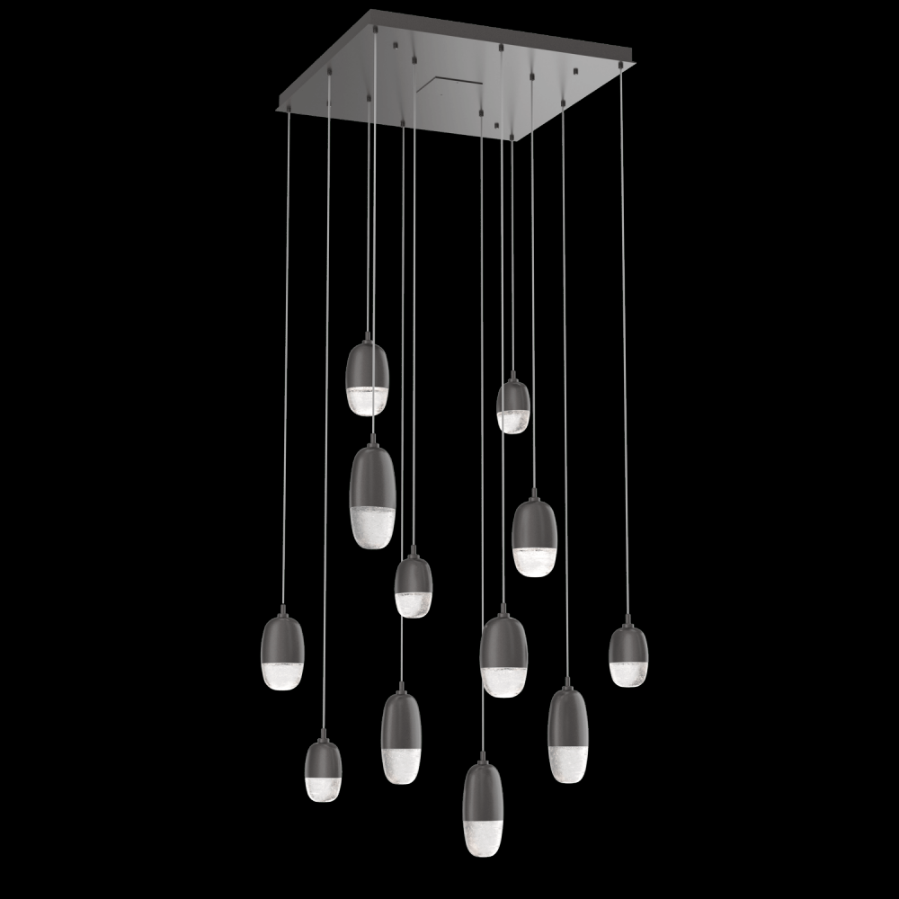 Pebble Square 12pc Multi-Pendant