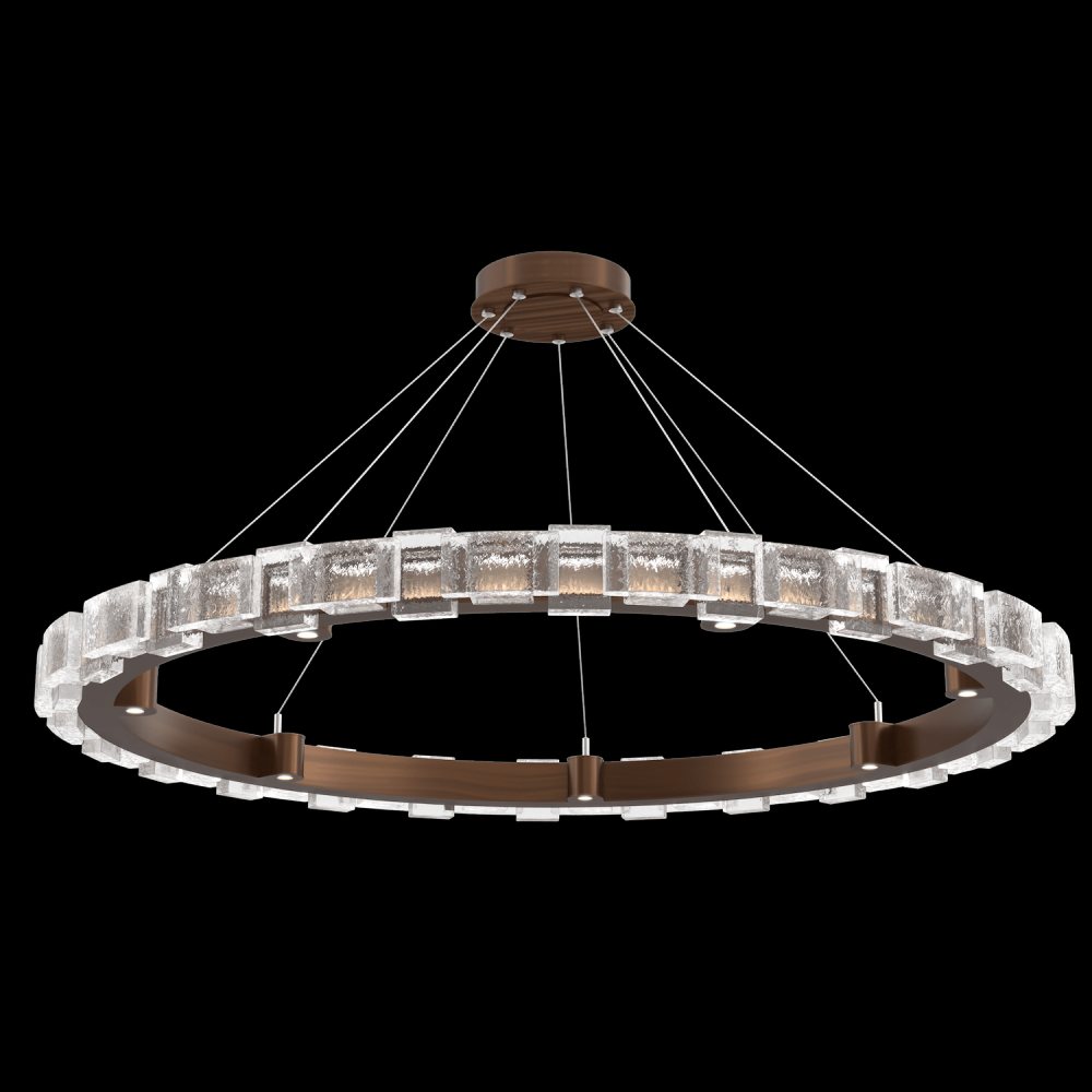 Tessera 50in Ring-Oil Rubbed Bronze-Tetro Cast Glass