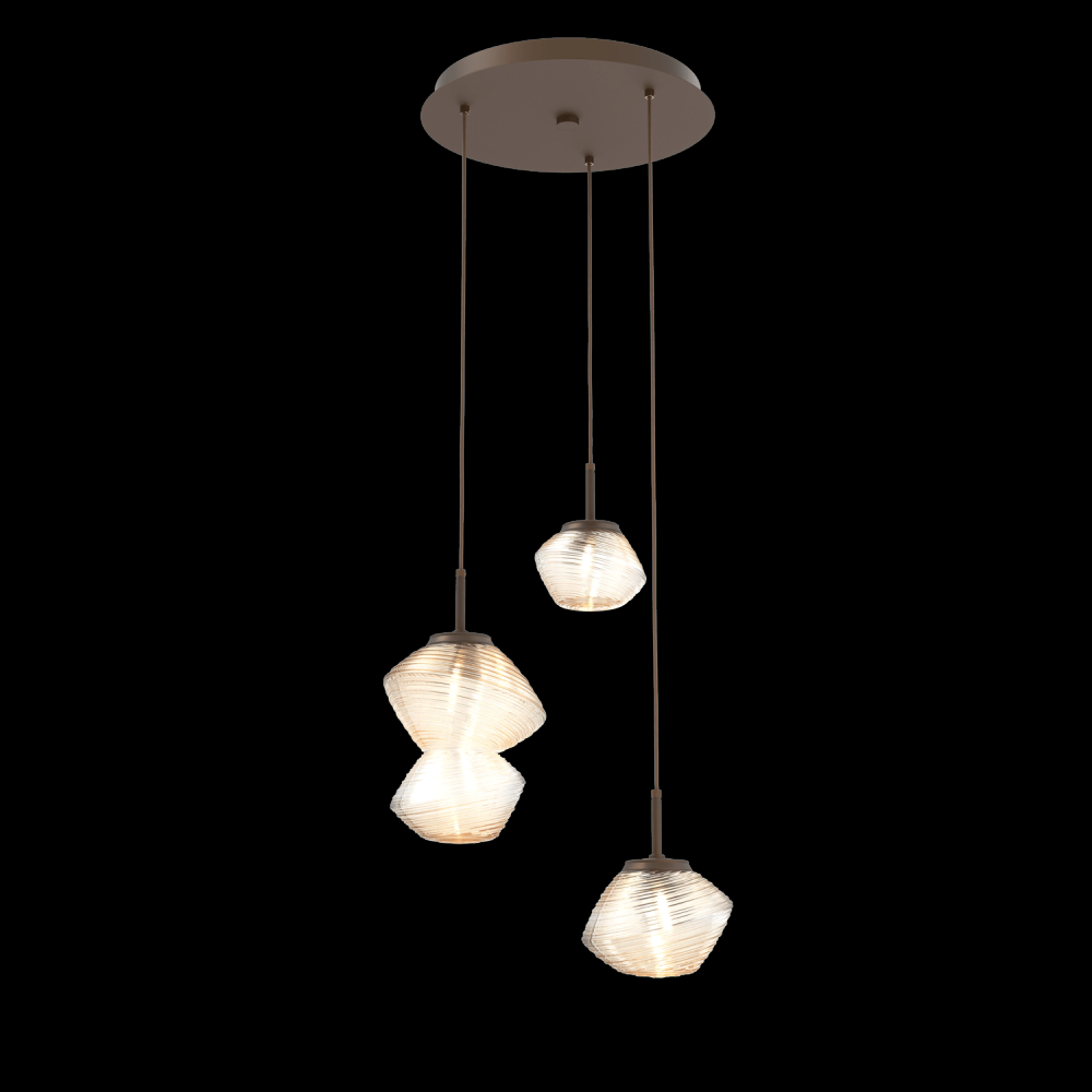 Mesa Round 3pc Multi-Pendant