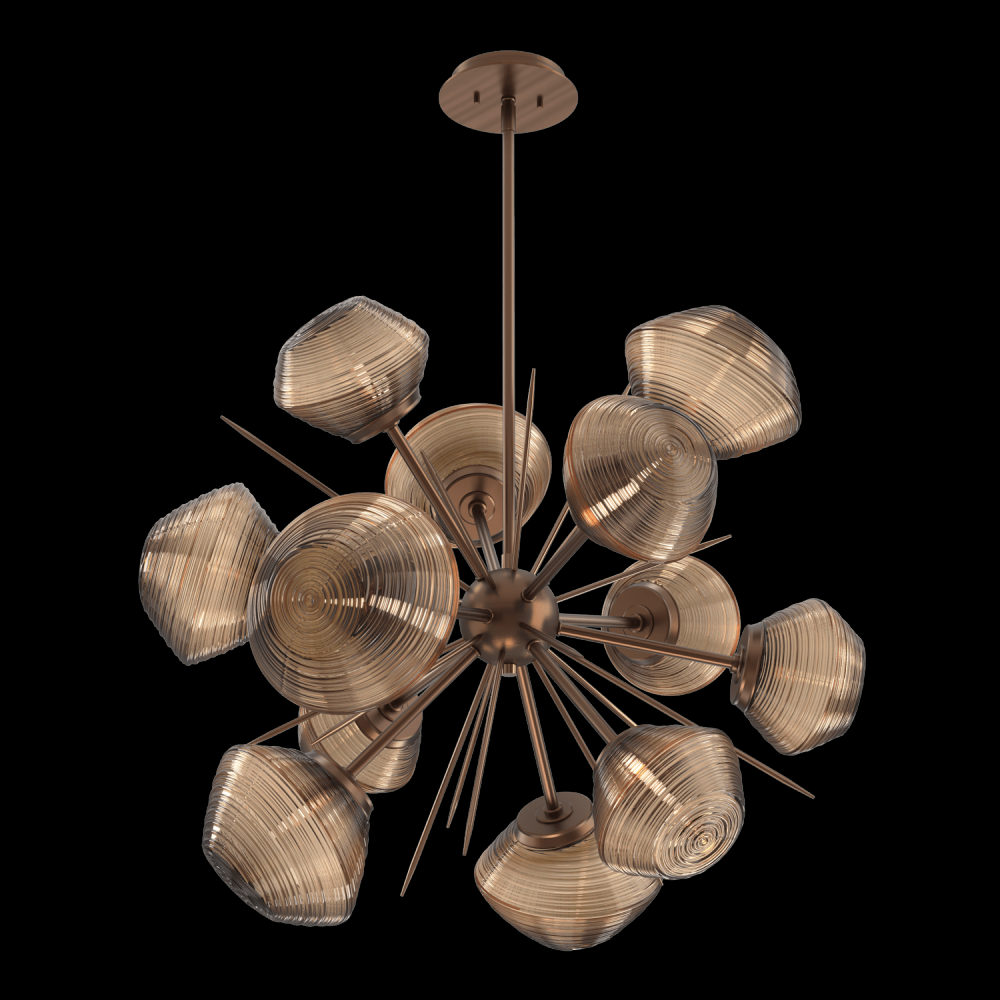 Mesa 36&#34; Starburst-Oil Rubbed Bronze-Bronze Blown Glass