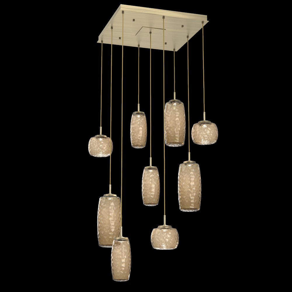 Vessel Square 9pc Multi-Pendant